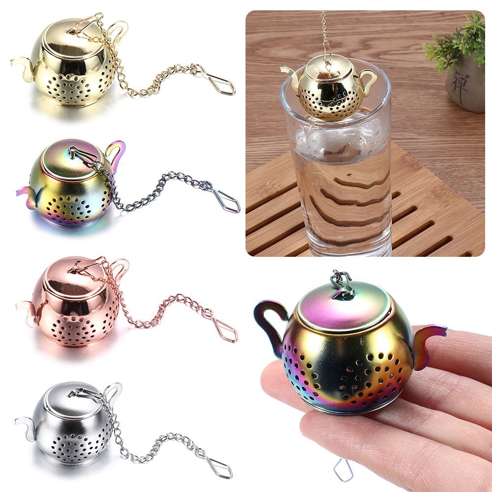 Herbal Tea - Saringan teh bentuk teko Stainless Steel,