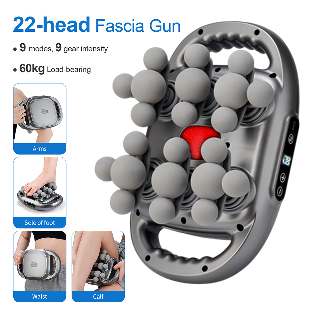 Health Wellness - Pistol Pijat Fascia 22-Head, Getaran Frekuensi
