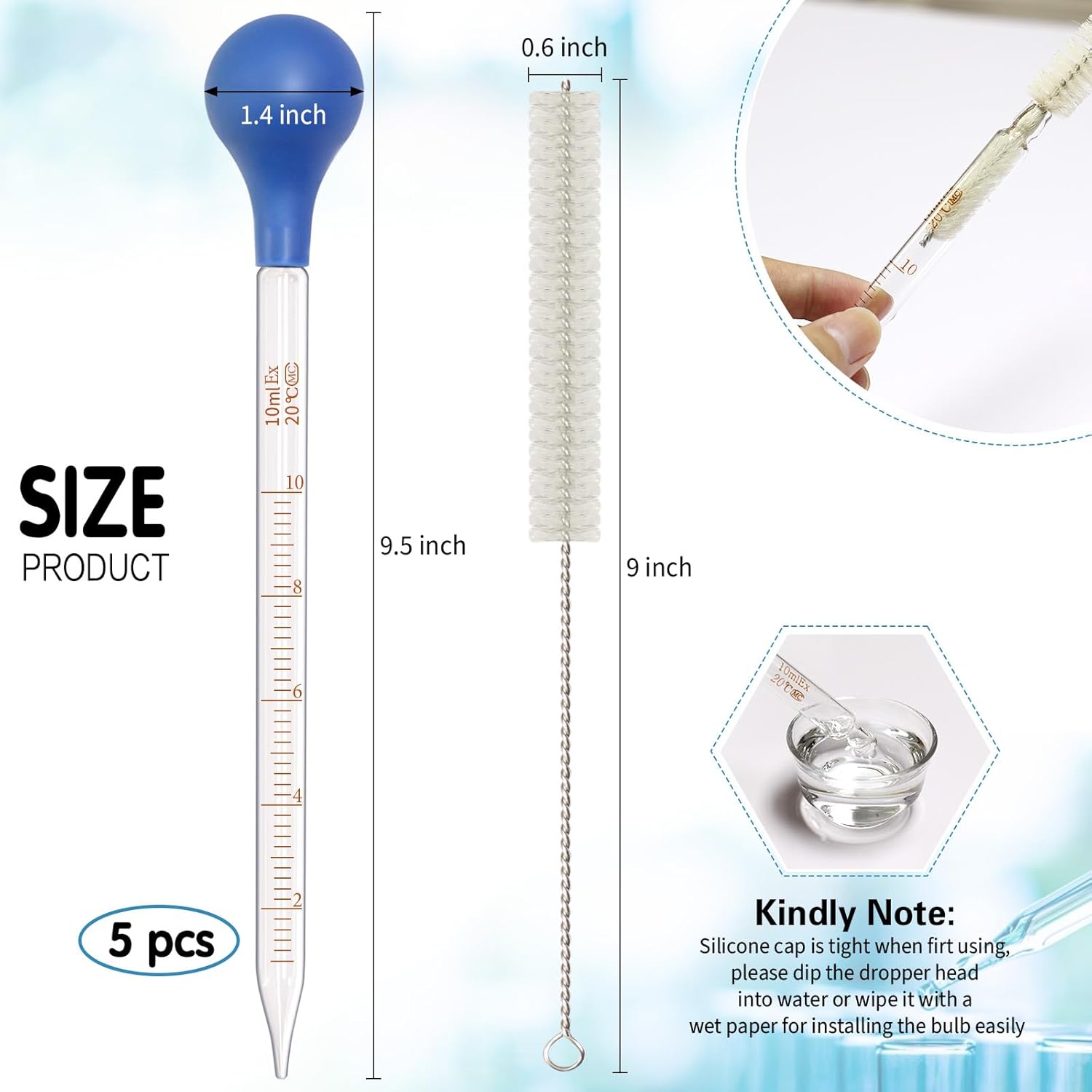 5 Pak Pipet Kaca 10Ml Pipet Ca - Essential Oils ulasan dan harga