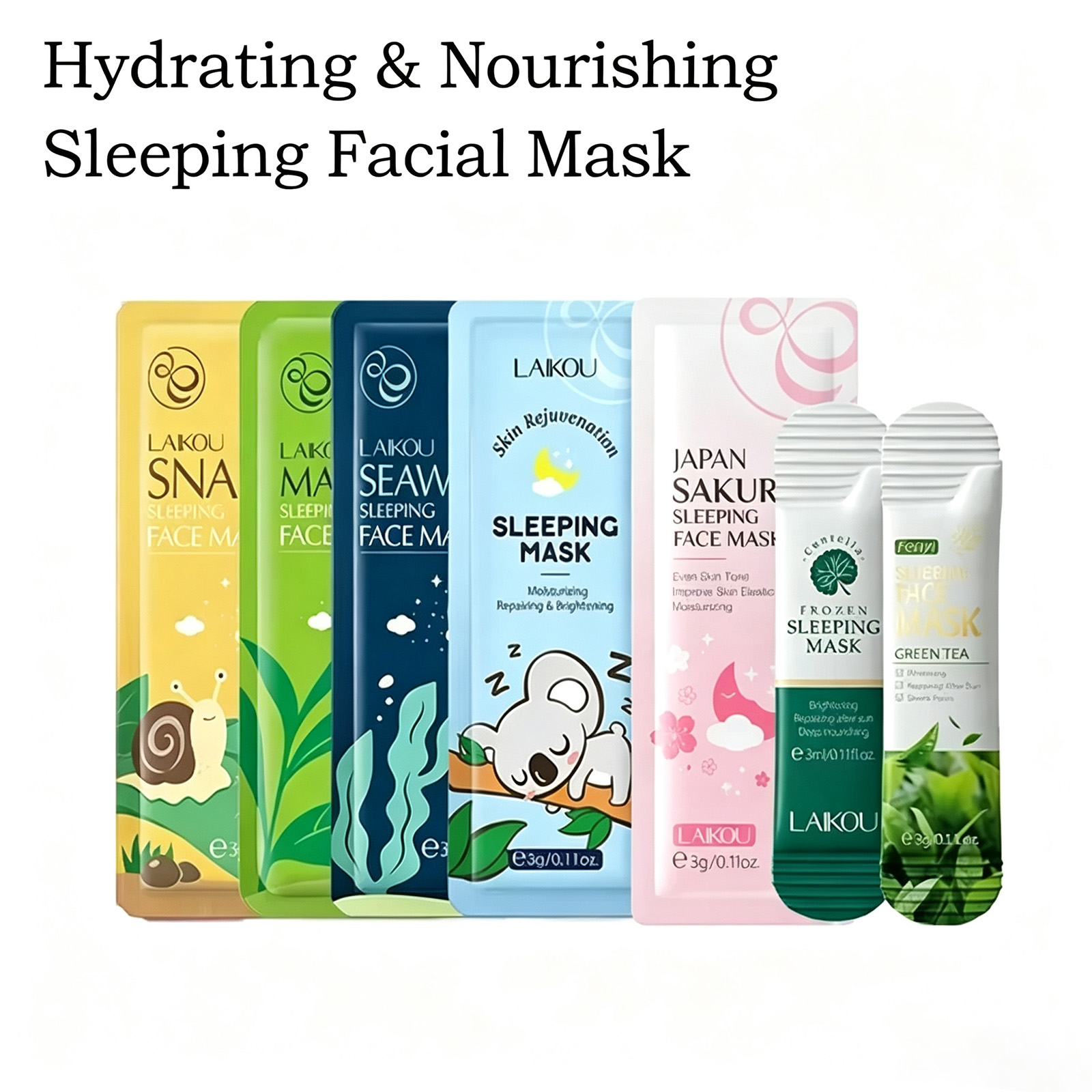 LAIKOU 7PCS Set Masker Wajah T - Chamomile Tea ulasan dan harga